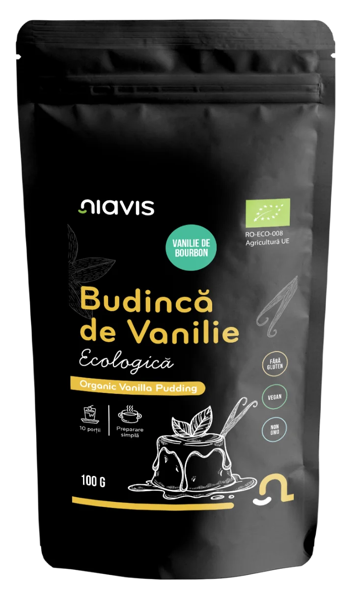 Budinca de vanilie fara gluten, 100g, Niavis