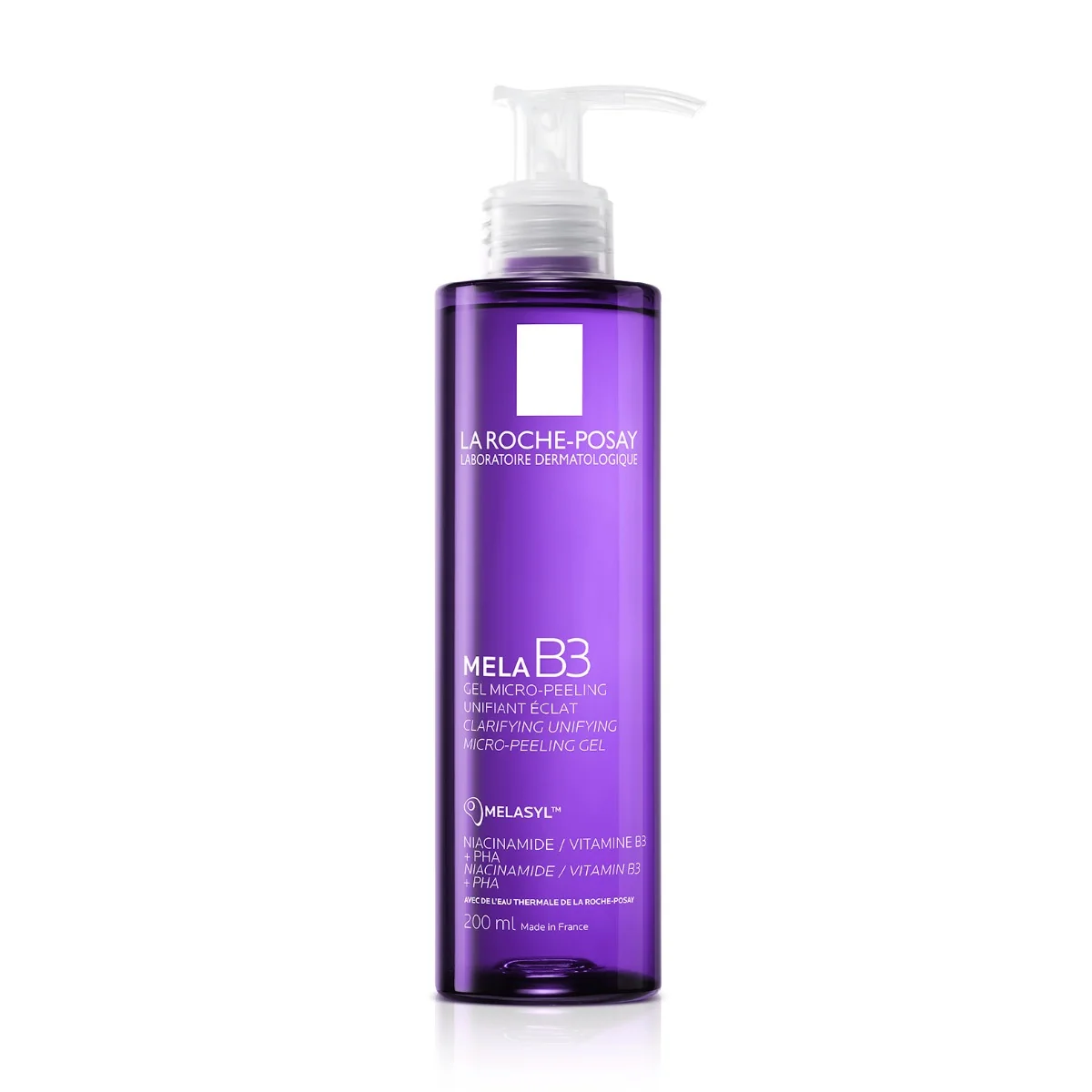 Gel micro-exfoliant anti-pete pigmentare formulat cu Melasyl Mela B3, 200ml, La Roche-Posay