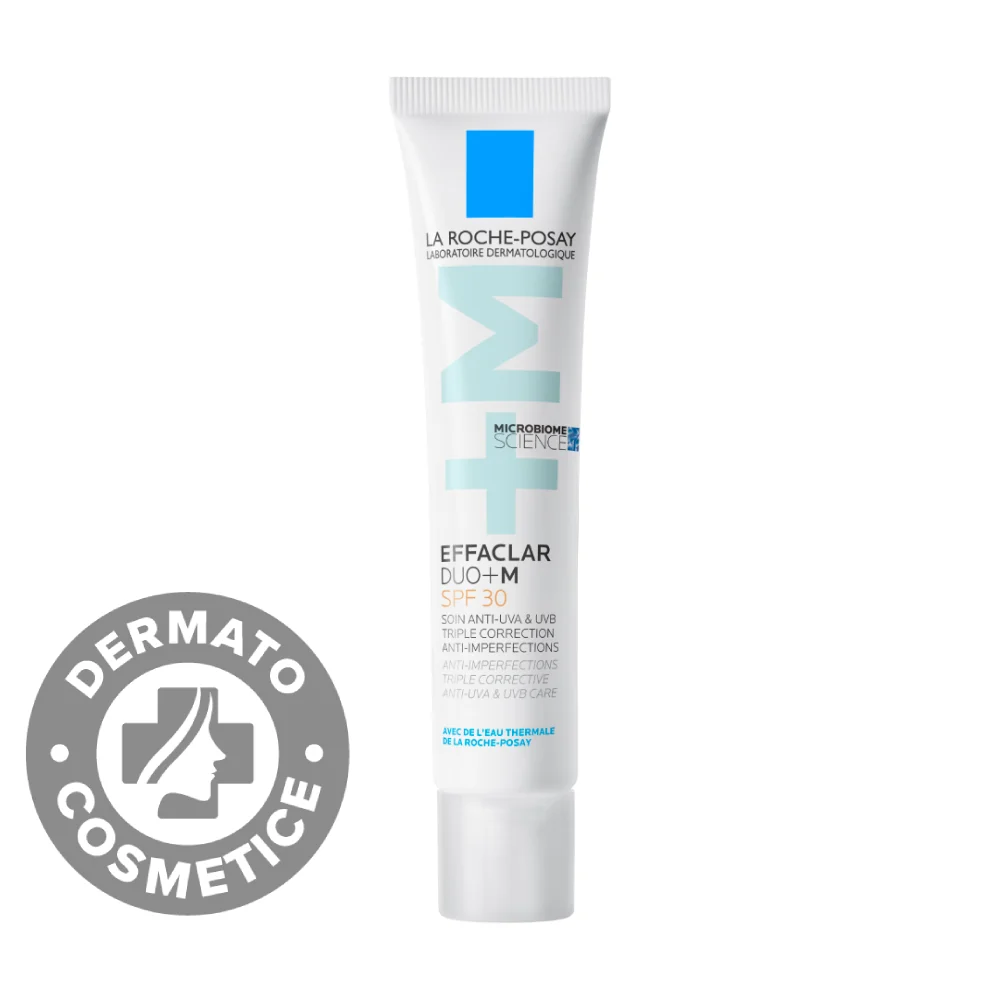 Crema triplu-corectoare anti-Imperfectiuni pentru tenul gras cu tendinta acneica SPF30 Effaclar DUO +M, 40ml, La Roche-Posay