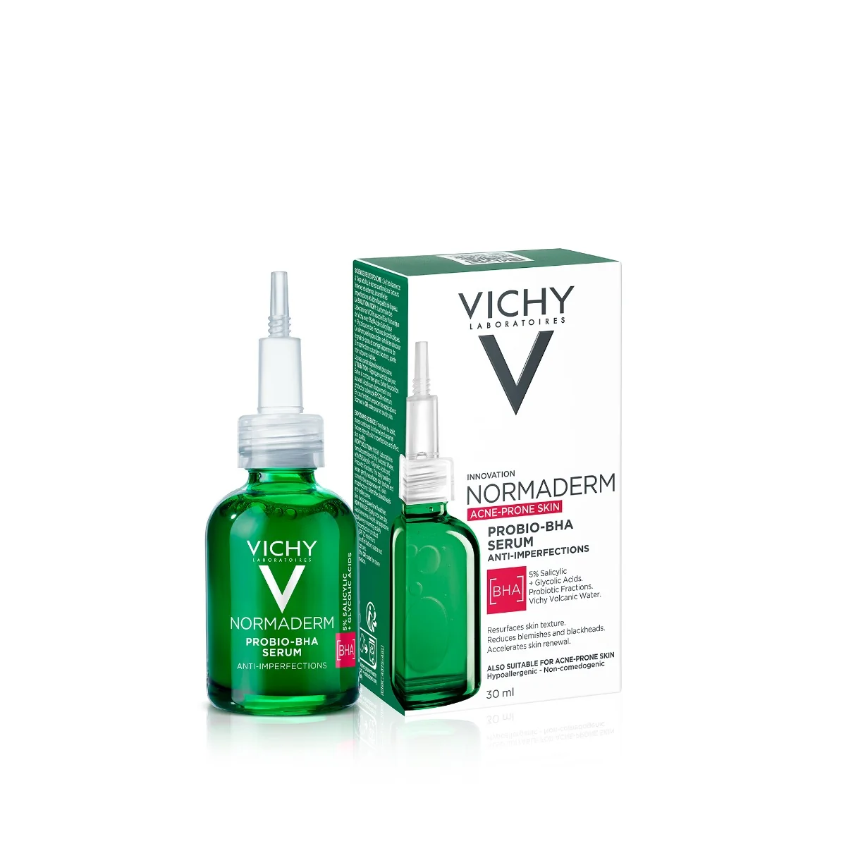Ser anti-imperfectiuni pentru ten gras cu tendinta acneica Normaderm Probio-BHA, 30ml, Vichy
