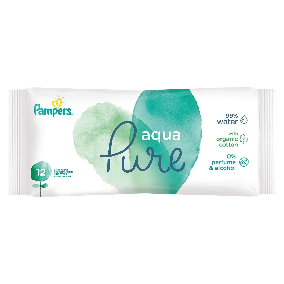 Servetele umede Aqua Pure, 12bucati, Pampers