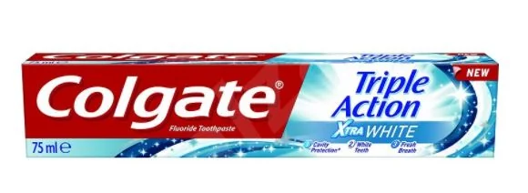 Pasta de dinti Triple Action Xtra White, 75ml, Colgate