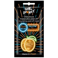 Masca exfolianta nutritiva neon cu piersica Glow in Orange, 10ml, Selfie Project