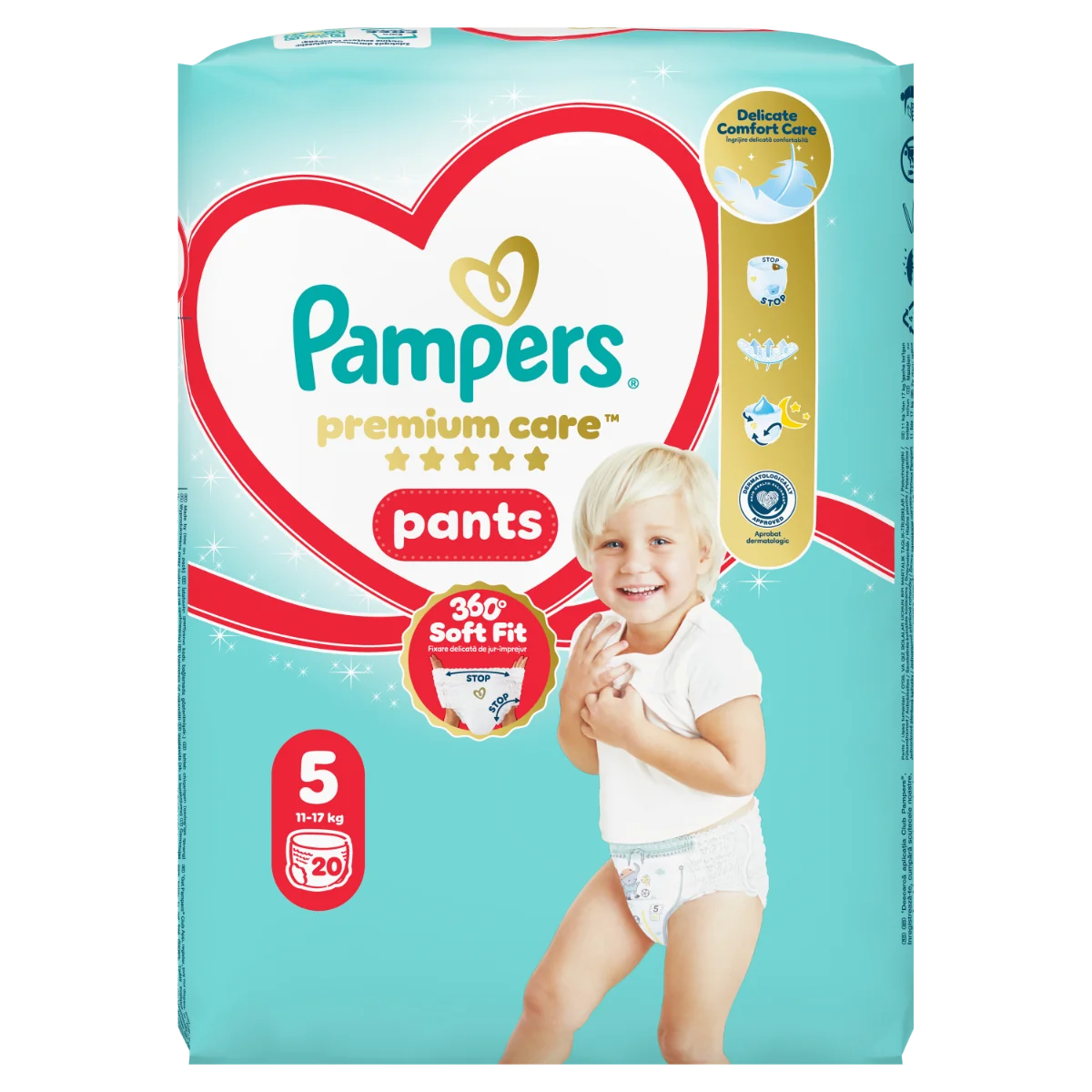 Scutece-chilotel Premium Care Nr.5 12-17 Kg, 20 bucati, Pampers