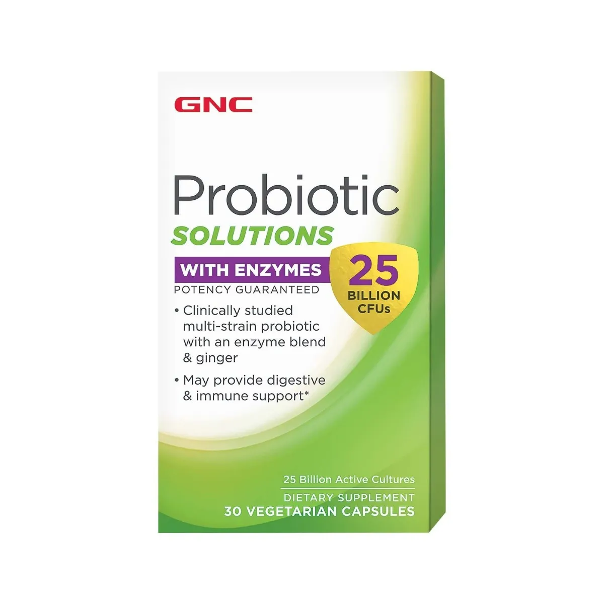 Probiotic cu enzime digestive 25 Miliarde CFU Probiotic Solutions With Enzymes, 30 capsule, GNC