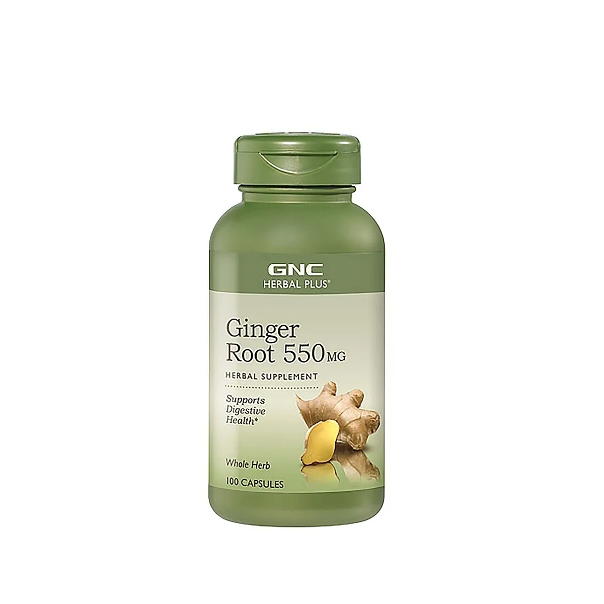 Radacina de ghimbir Ginger Root 550mg, 100 capsule, GNC Herbal Plus