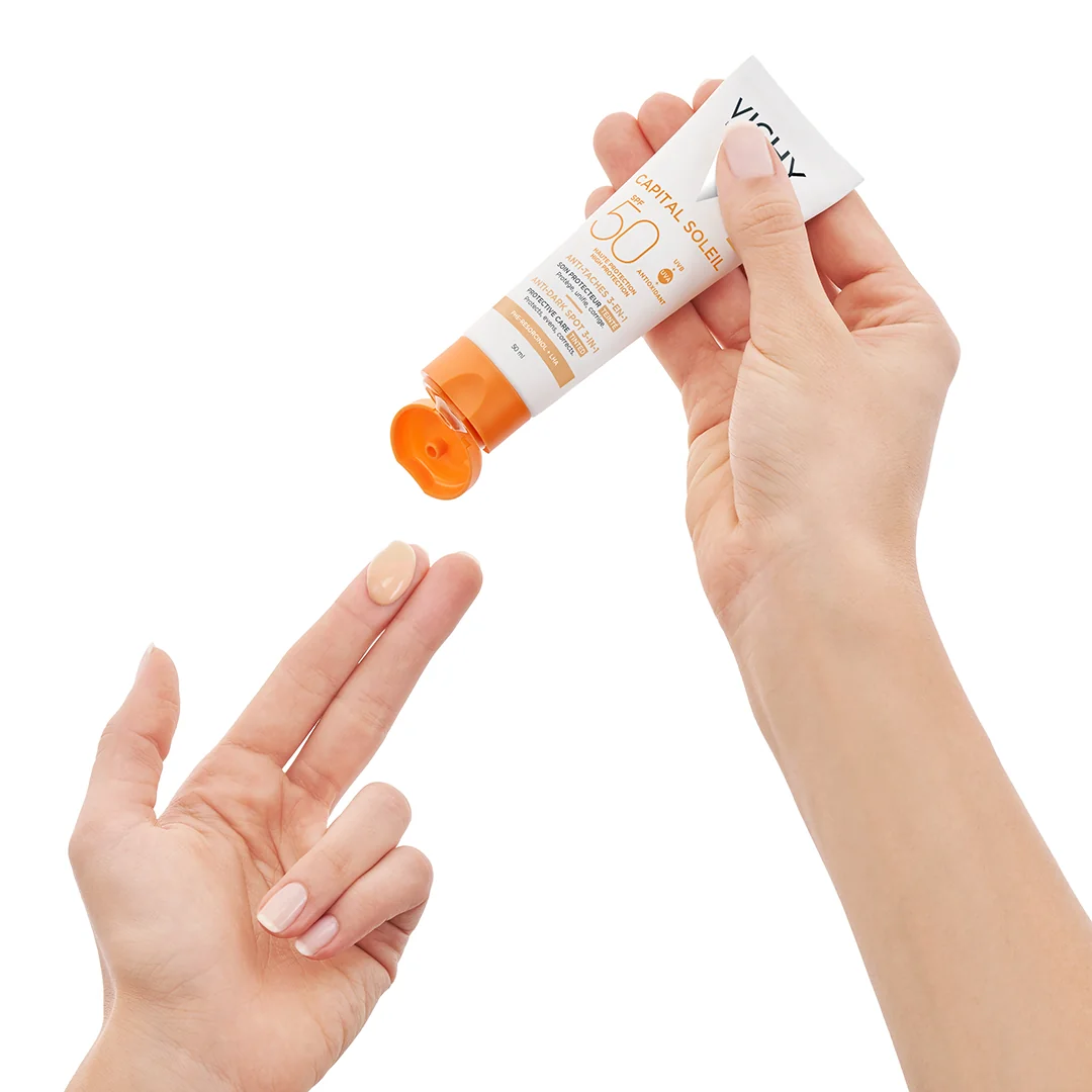 Crema colorata anti-pete pigmentare cu protectie solara SPF 50+ pentru fata Capital Soleil, 50ml, Vichy