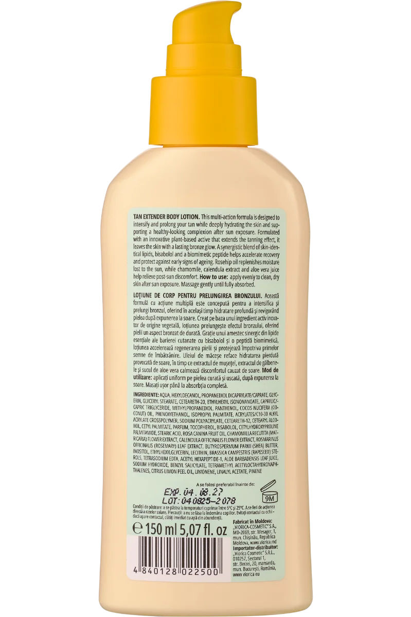 Lotiune de corp pentru prelungirea bronzului Solar, 150ml, Viorica 