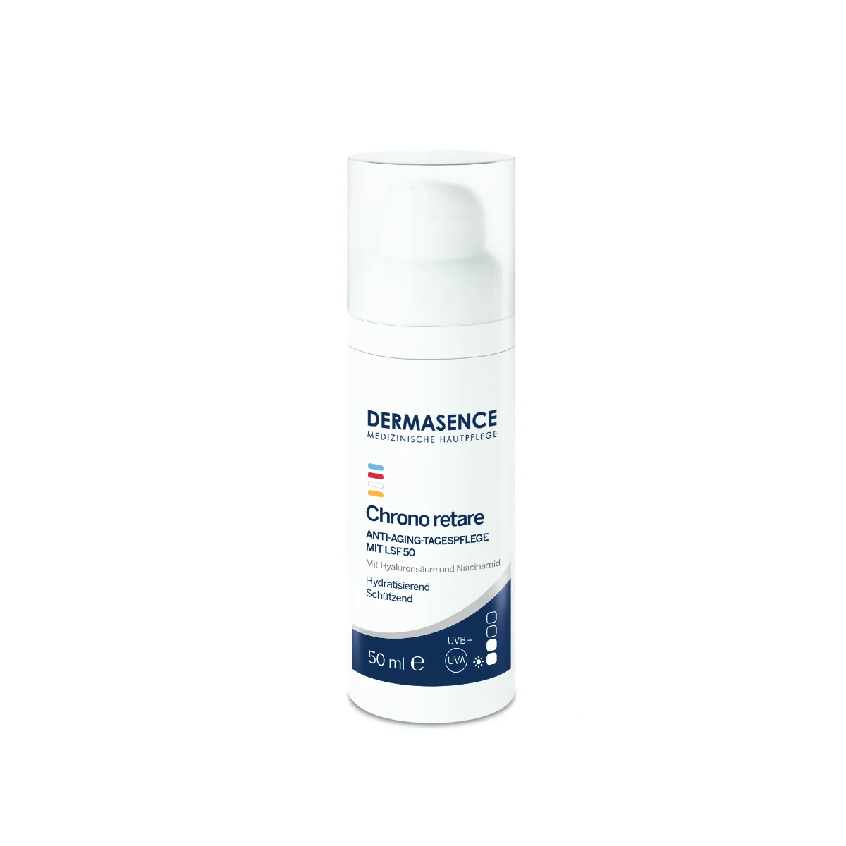Crema de zi anti-aging  pentru ten matur cu SPF50 Chrono Retare 50+, 50ml, Dermasence 