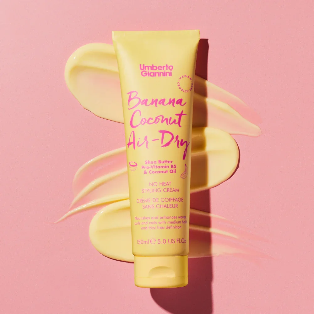 Crema styling fara caldura pentru parul cret Banana Coconut Air Dry, 150ml, Umberto Giannini