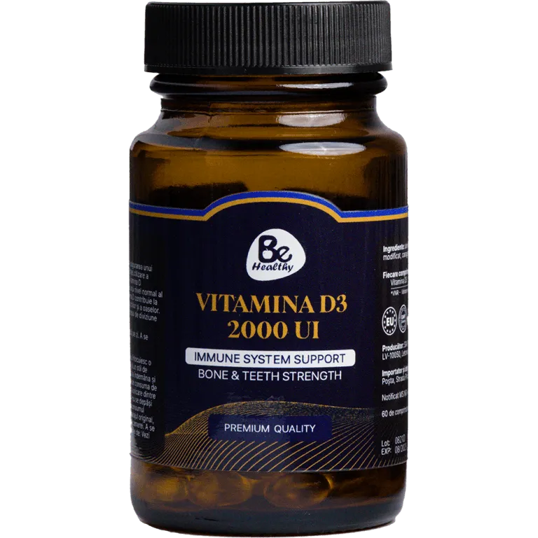 Vitamina D3 2000UI, 60 tablete, Be Healthy
