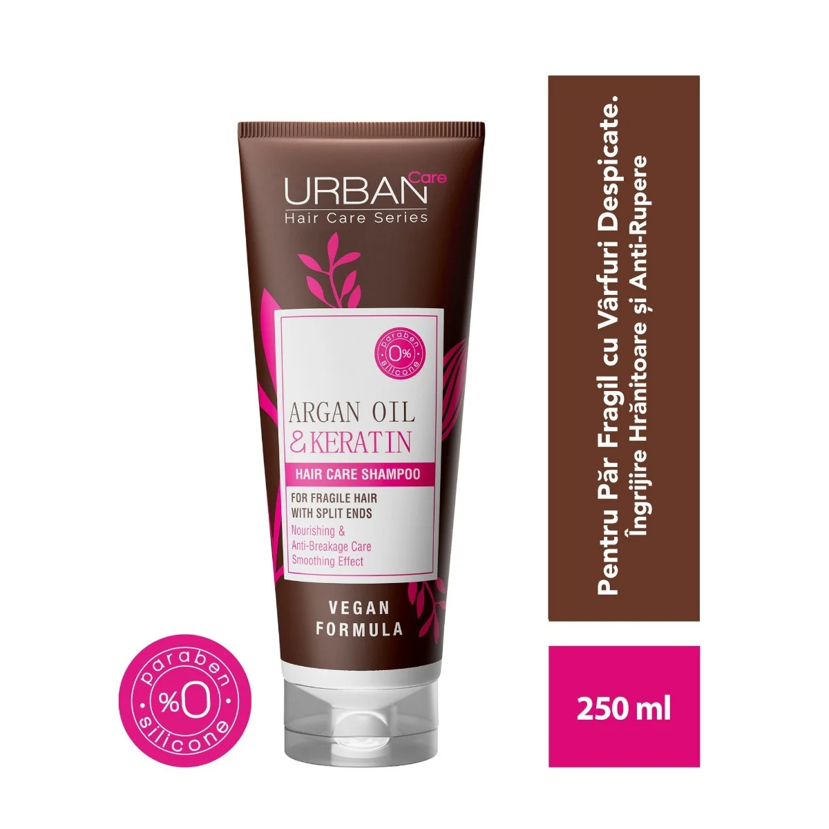 Sampon cu Ulei de Argan si Keratina, 250ml, Urban Care
