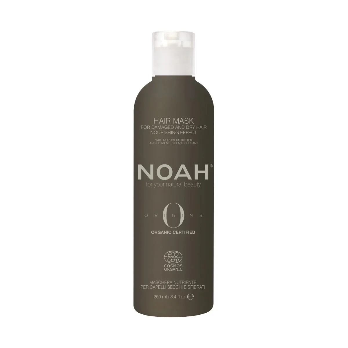 Masca bio nutritiva cu Unt de Murumuru pentru parul uscat si deteriorat, 250ml, Noah