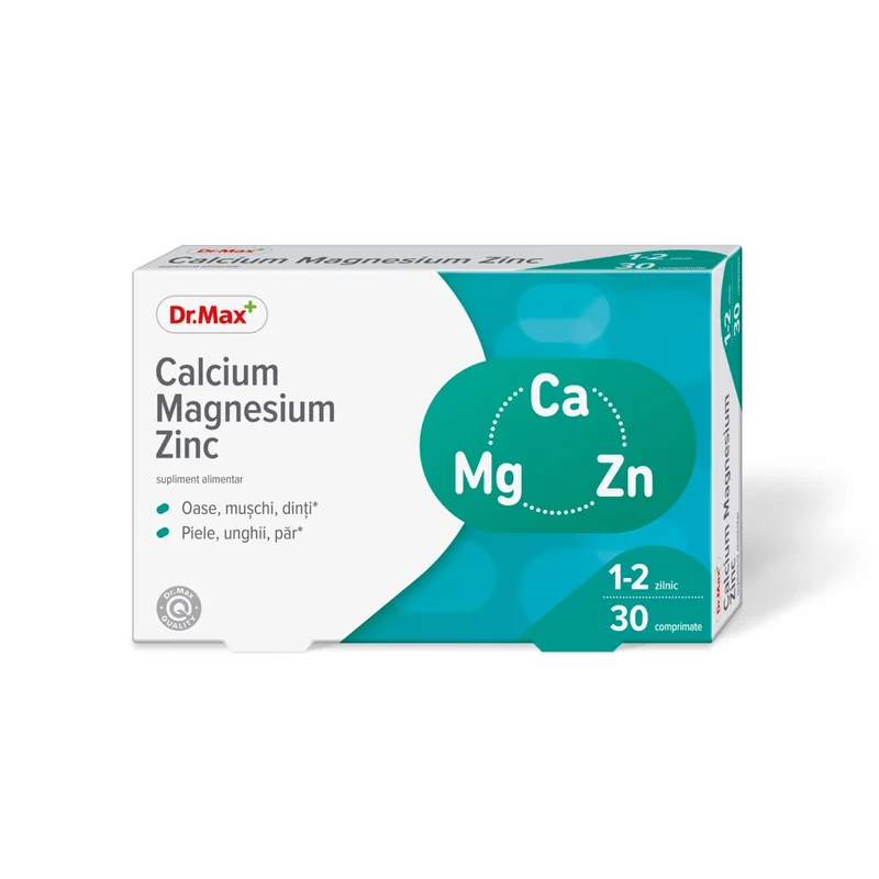 Dr. Max Calciu Magneziu Zinc, 30 comprimate