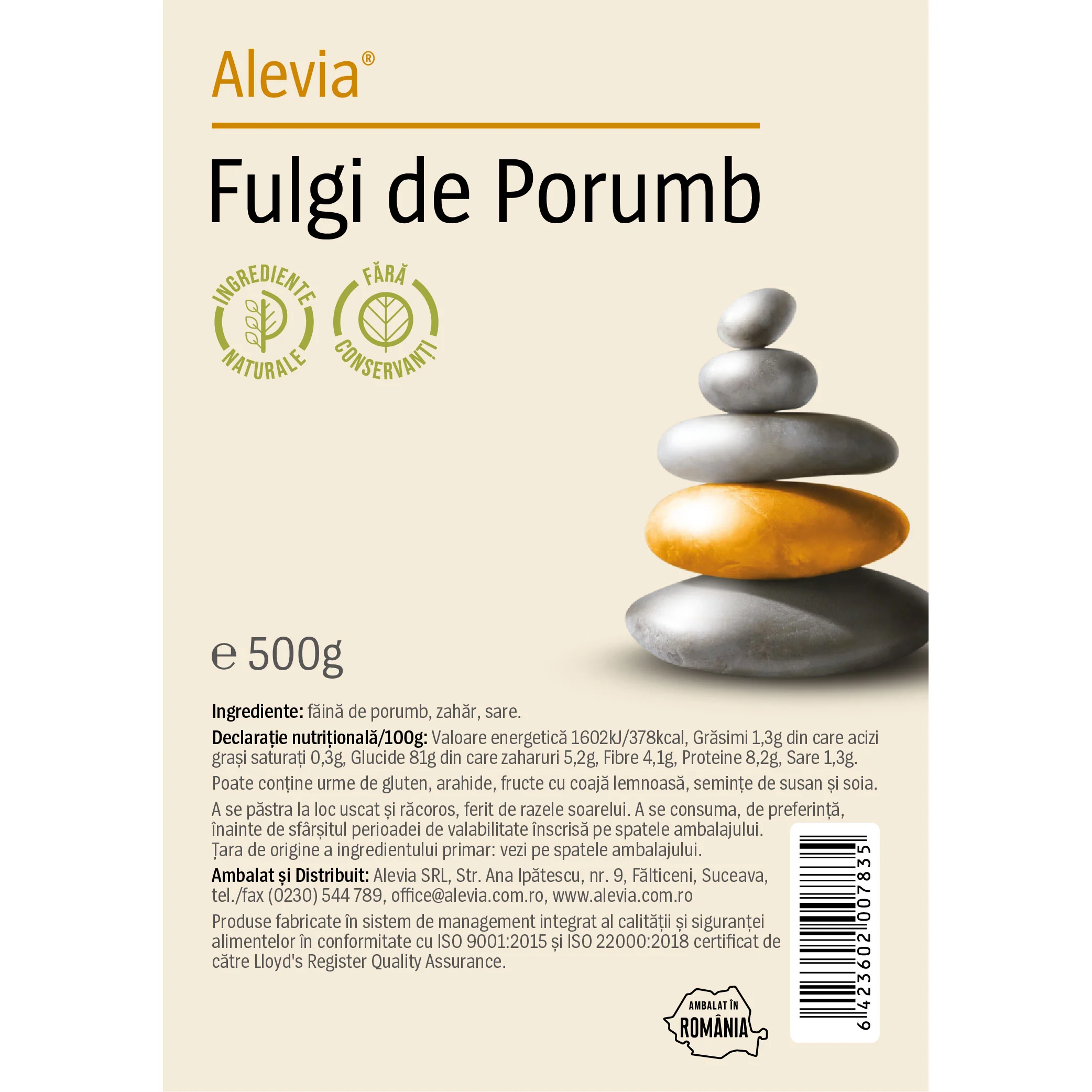 Fulgi de porumb, 500g, Alevia 