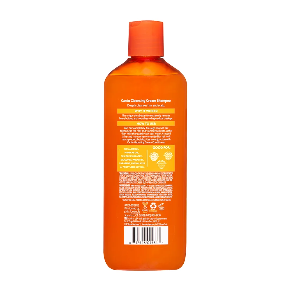 Sampon crema cu unt de shea pentru curatare in profunzime For Natural, 400ml, Cantu