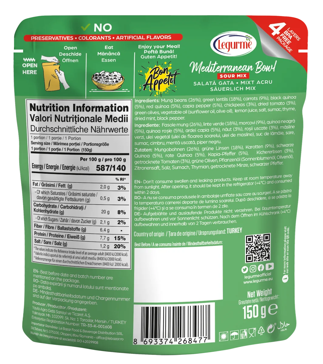 Salata Mix Acru, 150g, Legurme