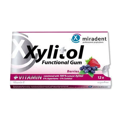 Guma de mestecat Berries Xylitol, 12 bucati, Miradent