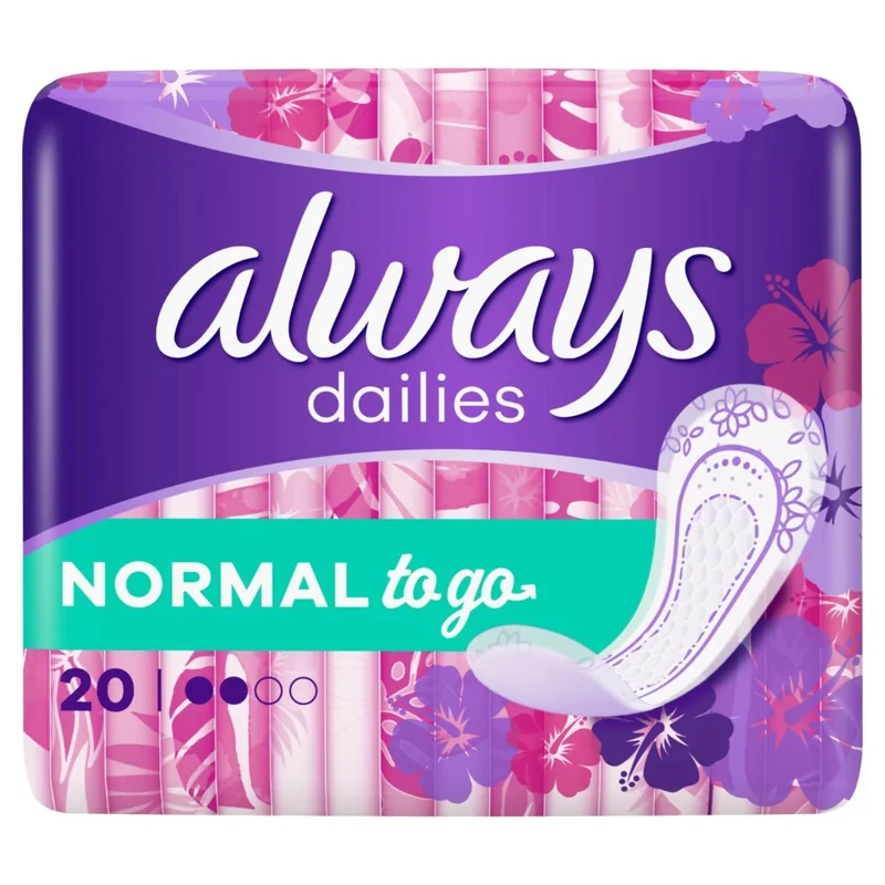 Absorbante Dailies Singles Normal To Go, 20 bucati, Always