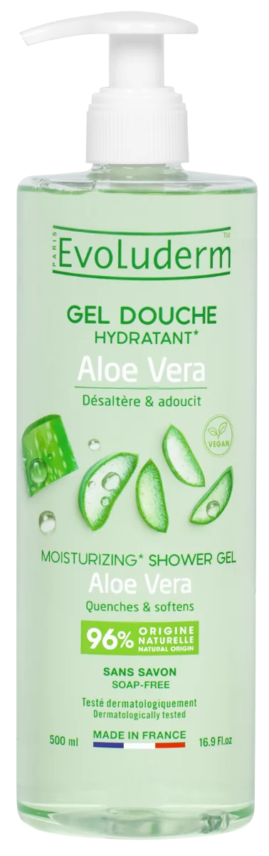 Gel de dus hidratant Aloe Vera, 500ml, Evoluderm