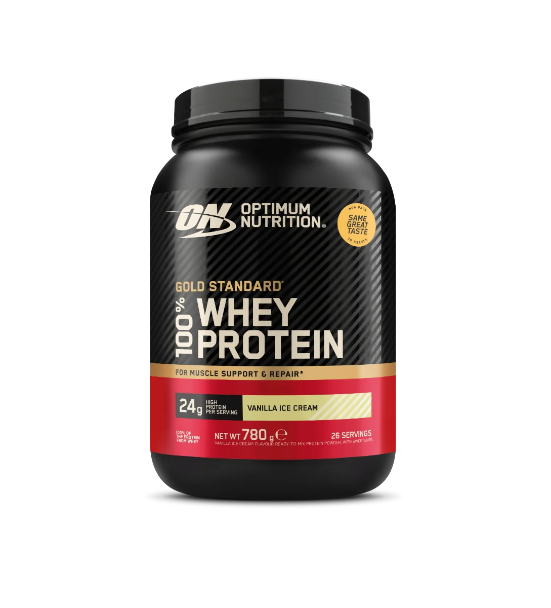 Pudra proteica proteine din zer aroma vanilie ON 100% Whey Gold Standard, 780g, Optimum Nutrition
