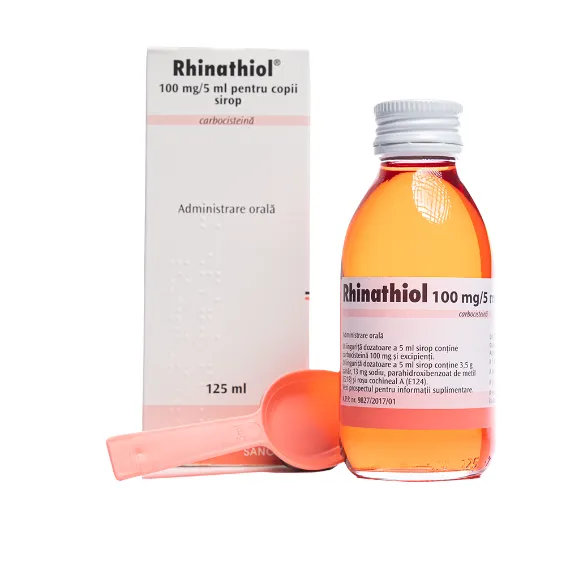 Rhinathiol 100 mg/5 ml sirop pentru copii, 125ml, Sanofi