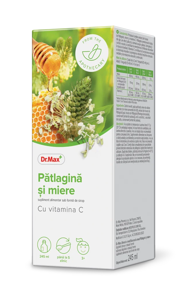 Dr. Max Patlagina si miere Sirop, 245ml