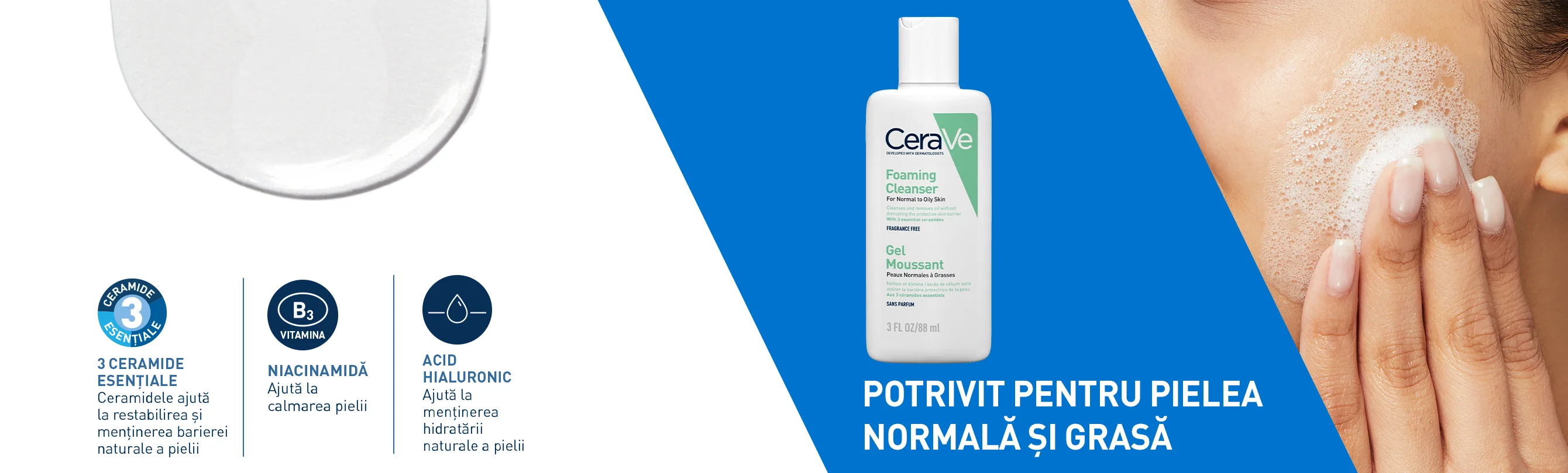 Potrivit pentru pielea normala si grasa Potrivit pentru pielea normala si grasa