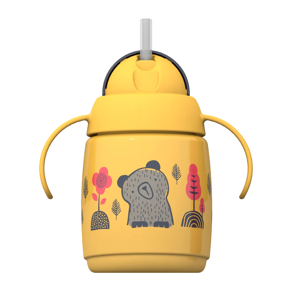 Cana cu pai si protectie Bacshield™ pentru +6 luni Galben, 300ml, Tommee Tippee