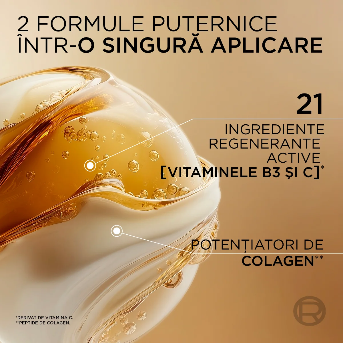 Serum 2 in 1 pentru fermitate Le Duo Age Perfect, 15ml, L'Oreal Paris