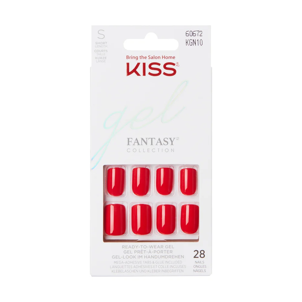 Unghii false Gel Fantasy Color What Ever Short Squoval, 28 bucati, Kiss