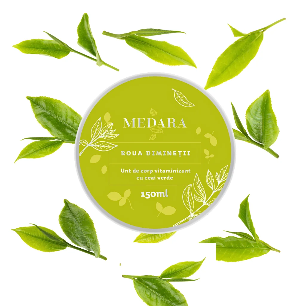 Unt de corp vitaminizant cu ceai verde Roua Diminetii, 150ml, Medara