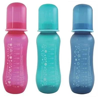 Biberon PP colorat fara BPA, 250 ml, Baby Nova