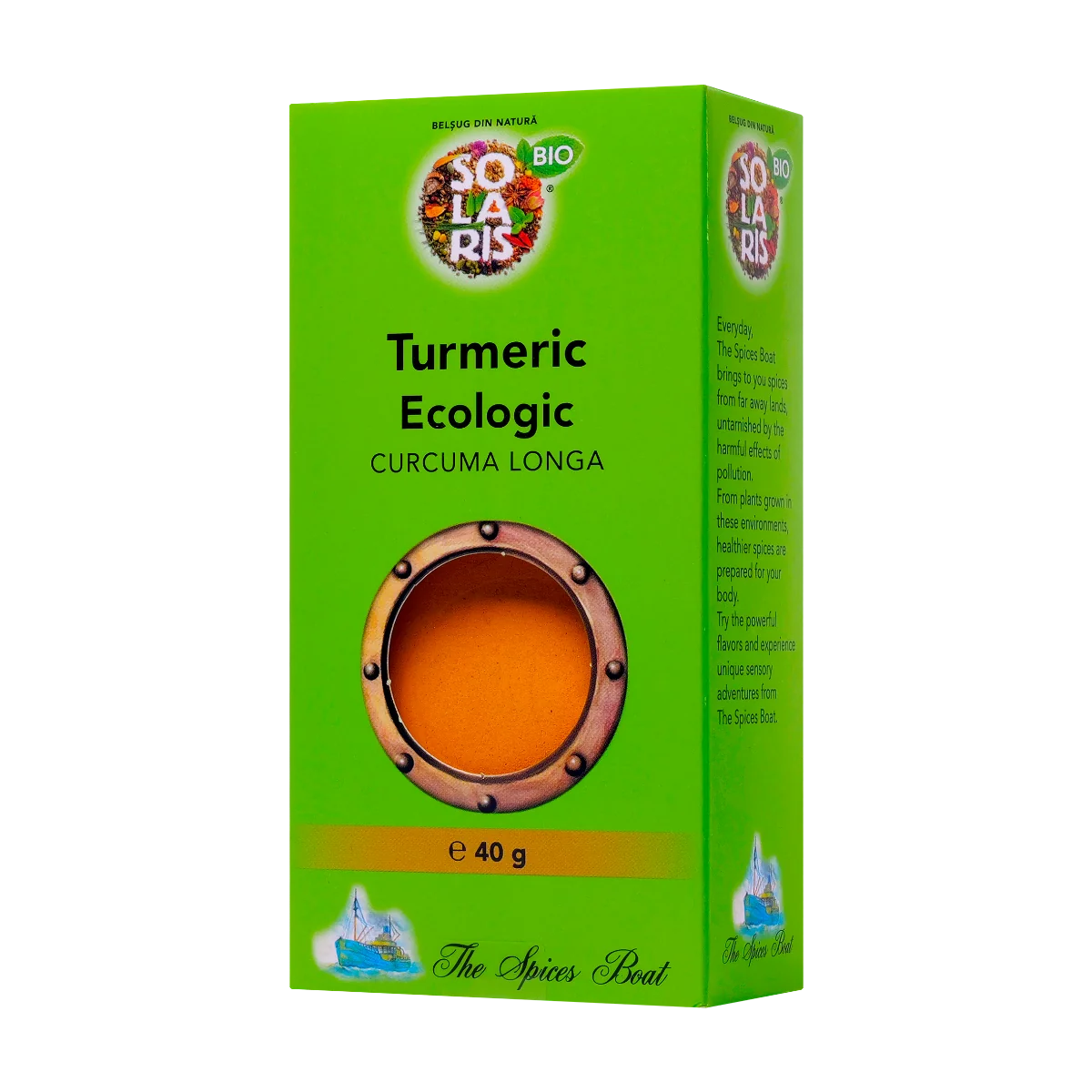 Turmeric macinat Eco The Spices Boat, 40g, Solaris