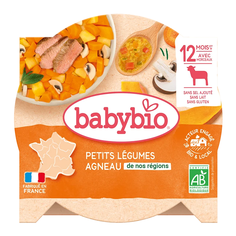 Meniu tocanita de legume si miel Bio, 230g, BabyBio