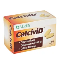Calcivid 600 mg/400 UI, 60 comprimate, Beres