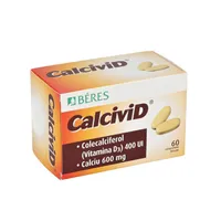 Calcivid 600 mg/400 UI, 60 comprimate, Beres