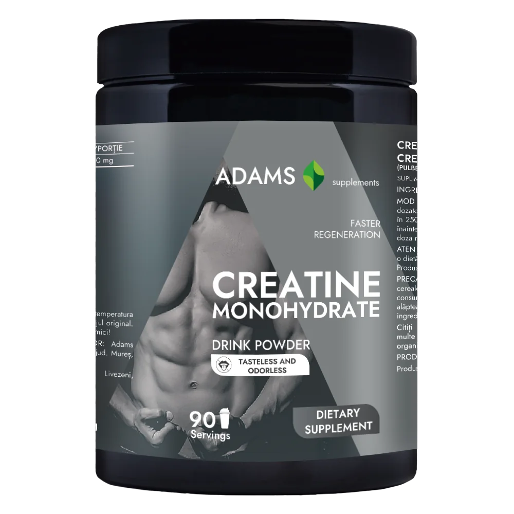 Creatina monohidrata fara aroma, 400g, Adams Vision