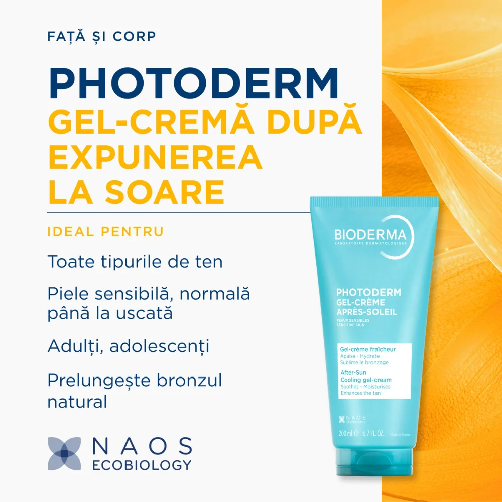 Gel-crema reparatoare dupa plaja Photoderm, 200ml, Bioderma