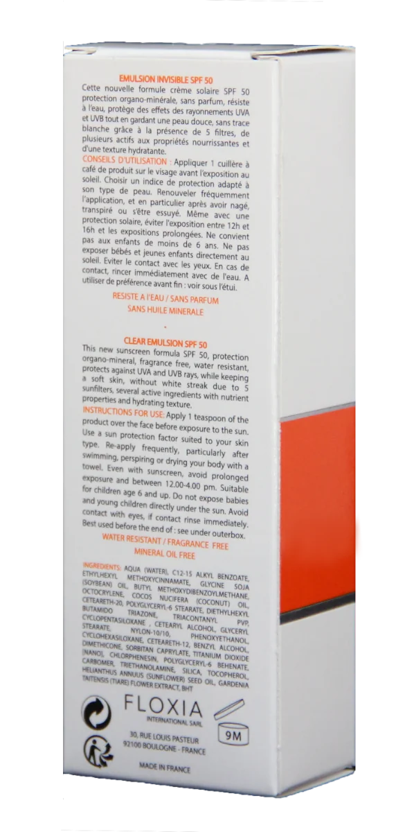 Emulsie invizibila SPF50, 50ml, Floxia