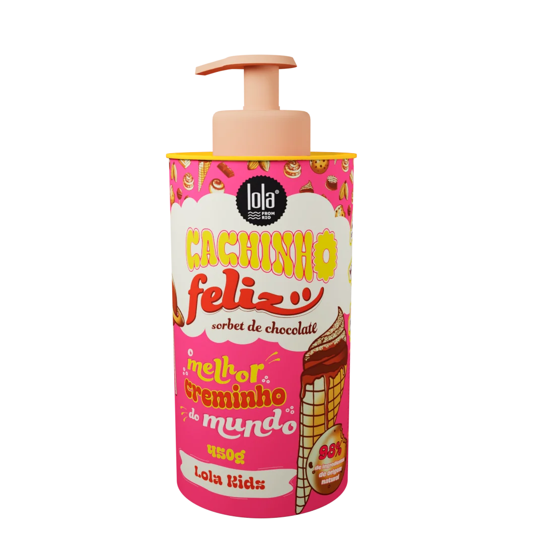 Crema pentru bucle copii cu aroma de ciocolata Cachinho Feliz, 450g, Lola Cosmetics