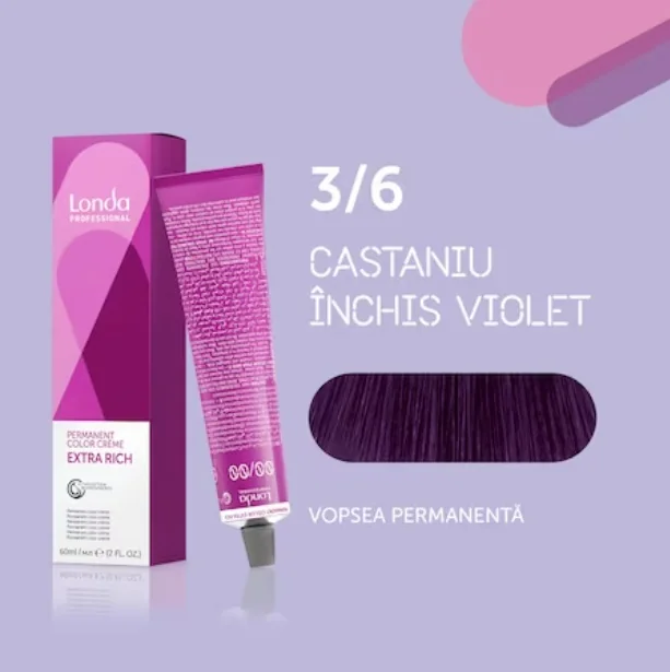 Vopsea permanenta 3/6 Extra Rich, 60ml, Londa Professional