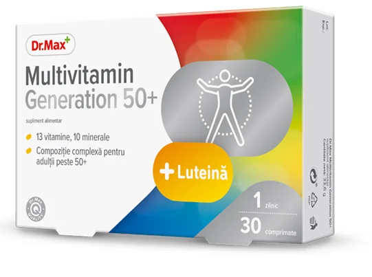 Dr. Max Multivitamin Generation 50+, 30 comprimate film 