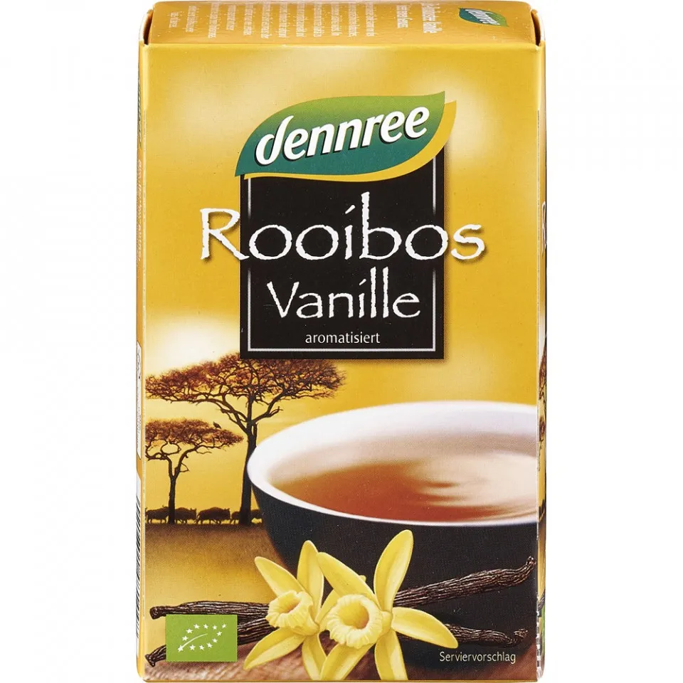 Ceai Rooibos cu vanilie 20 plicuri, 30g, Dennree 