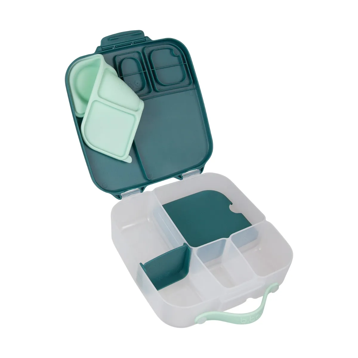 Caserola compartimentata pentru +3 ani LunchBox Verde Smarald, 1 bucata, Bbox 