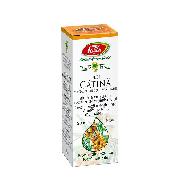 Ulei de catina cu galbenele si sunatoare, 30ml, Fares