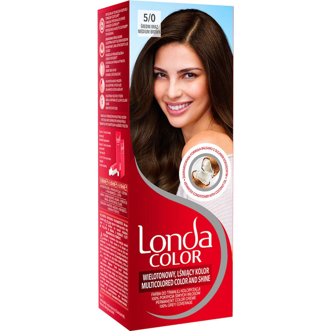 Vopsea de par permanenta 5/0 Medium Brown, 110ml, Londa