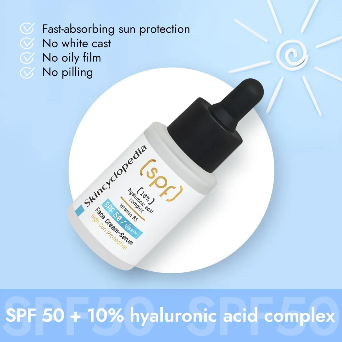 Crema-serum pentru imperfectiuni cu SPF50, 30ml, Skincyclopedia