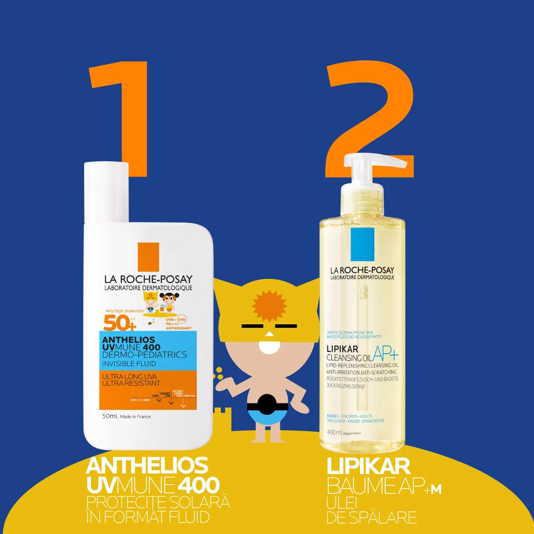Fluid invizibil cu protectie solara potrivit pentru pielea copiilor SPF50+ Anthelios UVMUNE 400 , 50ml, La Roche-Posay