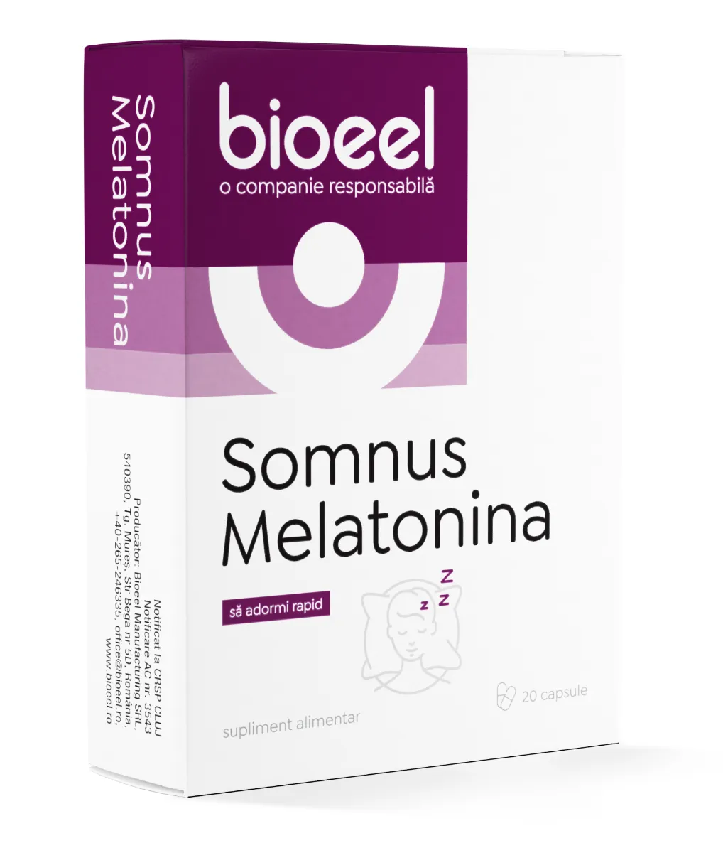Somnus Melatonina, 20 capsule, Bioeel 